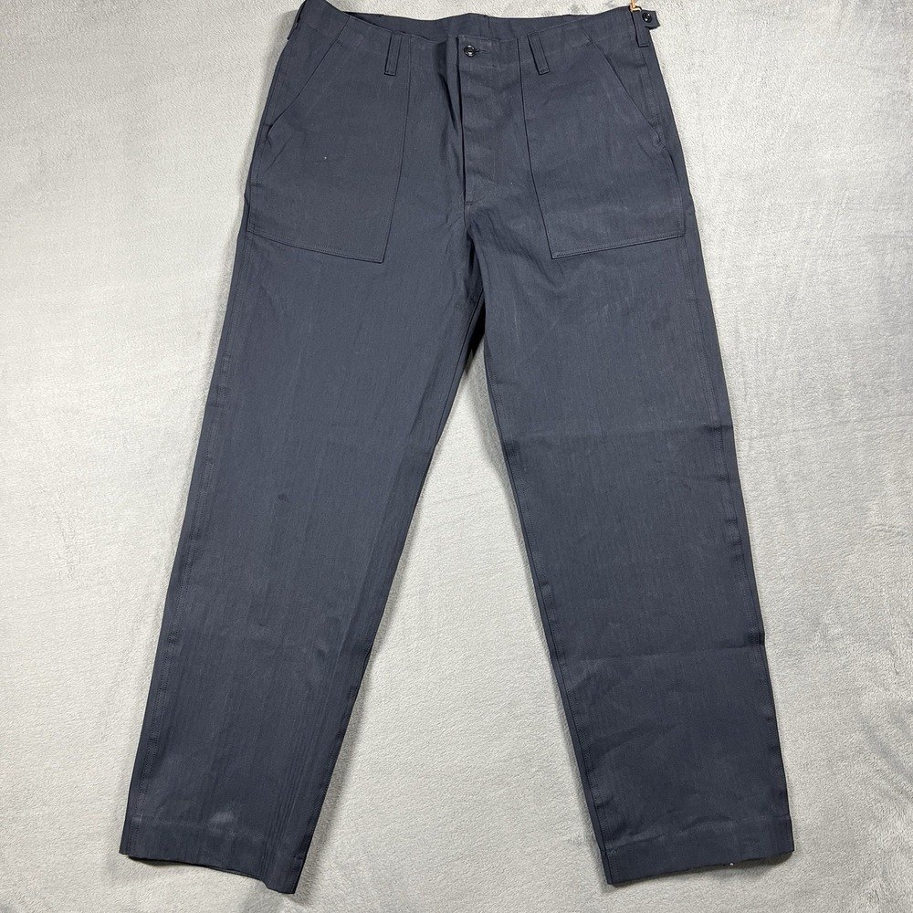 Filson Pants Mens 42x36 Blue Field Supply Workwear Military Utility Canvas USA